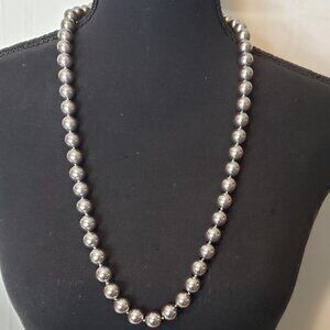 Joan Rivers Large Silver/Gray Faux Pearls Beads